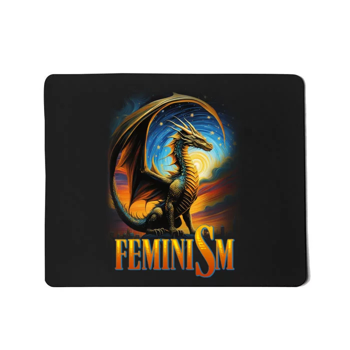 Feminism Dragon Fantasy Mousepad