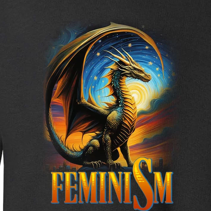 Feminism Dragon Fantasy Toddler Sweatshirt