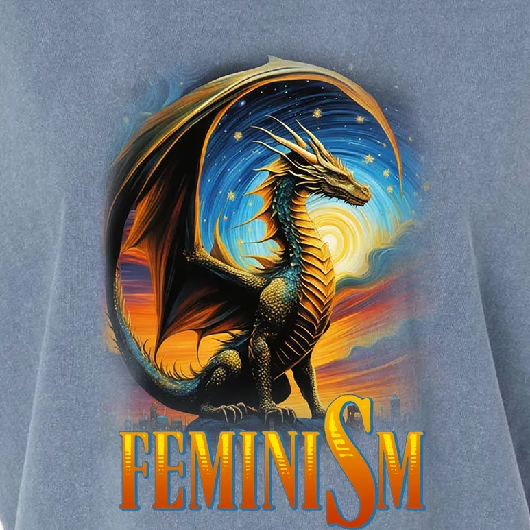 Feminism Dragon Fantasy Garment-Dyed Women's Muscle Tee