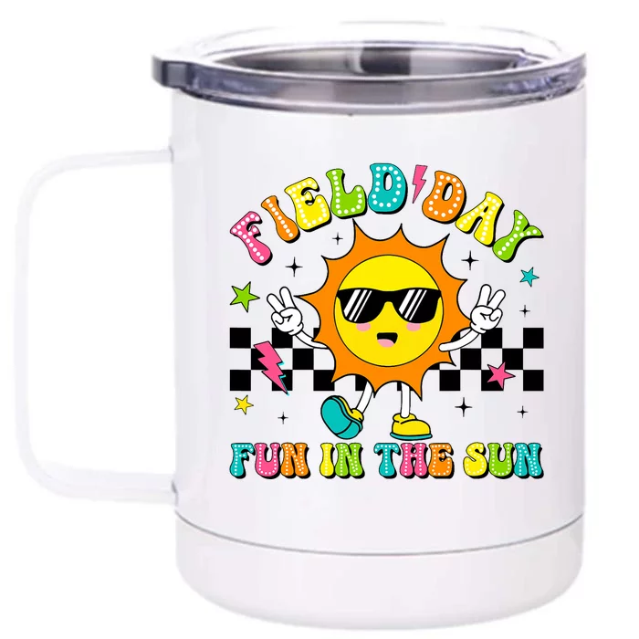 Field Day Fun In The Sun Let Games Begin 2024 Teachers Front & Back 12oz Stainless Steel Tumbler Cup