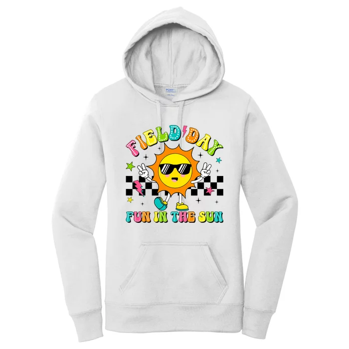 Field Day Fun In The Sun Let Games Begin 2024 Teachers Women's Pullover Hoodie