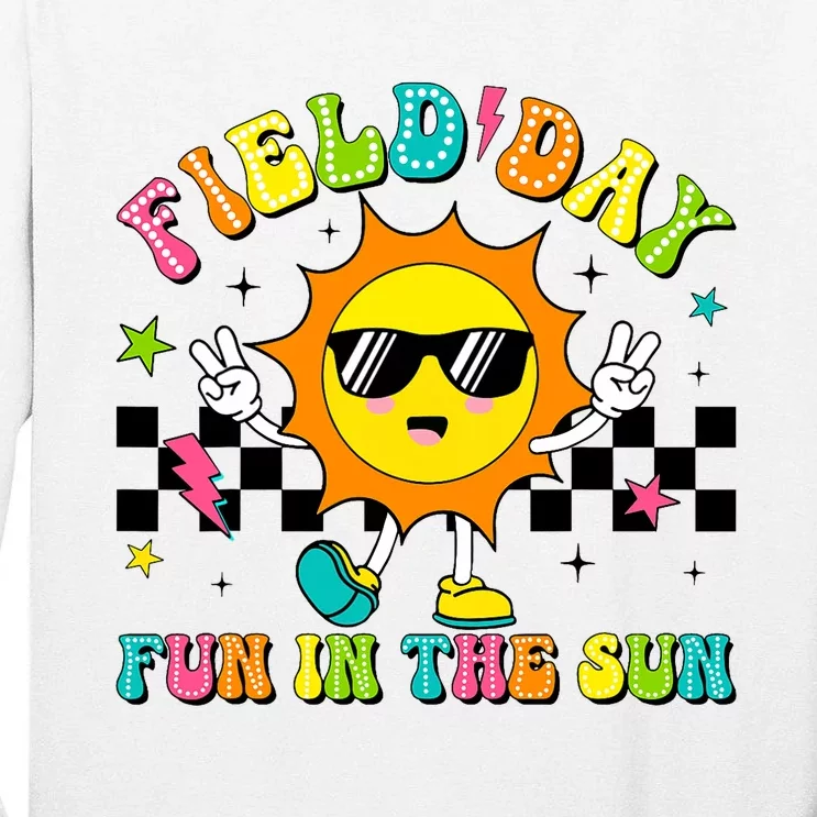 Field Day Fun In The Sun Let Games Begin 2024 Teachers Tall Long Sleeve T-Shirt