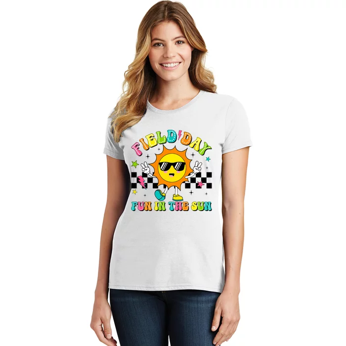 Field Day Fun In The Sun Let Games Begin 2024 Teachers Women's T-Shirt