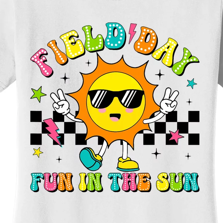 Field Day Fun In The Sun Let Games Begin 2024 Teachers Women's T-Shirt