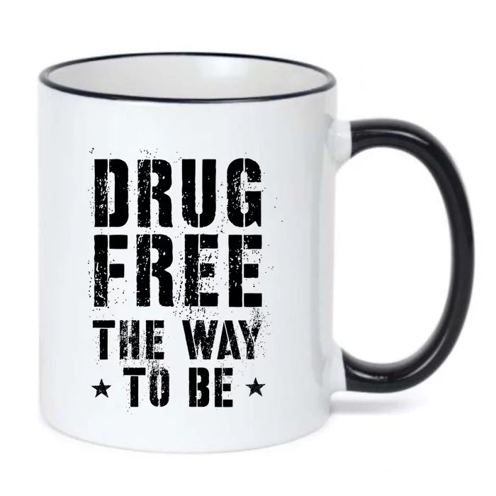 Funny Drug Free The Way To Be Clean Na Inspirational Funny Gift Black Color Changing Mug