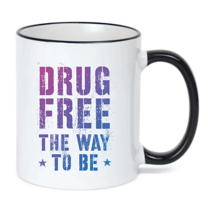 Funny Drug Free The Way To Be Clean Na Inspirational Funny Gift Black Color Changing Mug