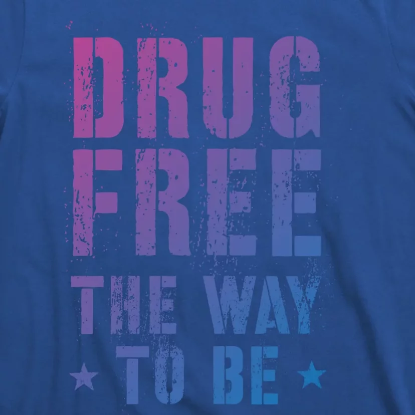 Funny Drug Free The Way To Be Clean Na Inspirational Funny Gift T-Shirt