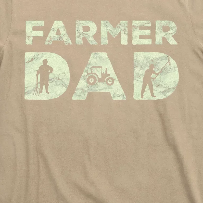 Farmer Dad Farming Enthusiast Father Cute Family Farm T-Shirt