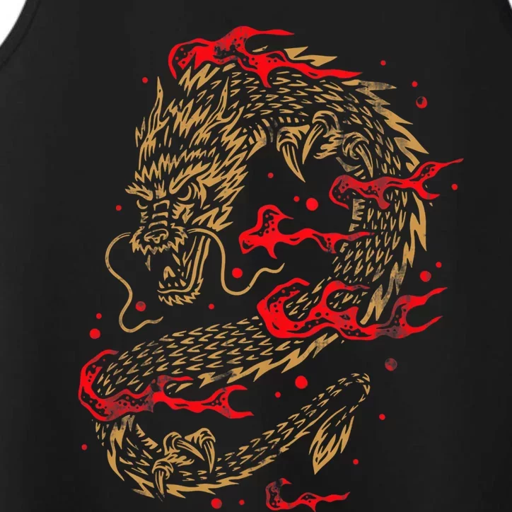 Fire Dragon Fantasy Asian Animal Gift Idea Asian Dragon Performance Tank