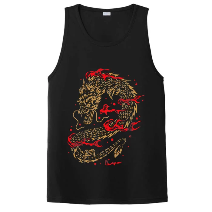 Fire Dragon Fantasy Asian Animal Gift Idea Asian Dragon Performance Tank