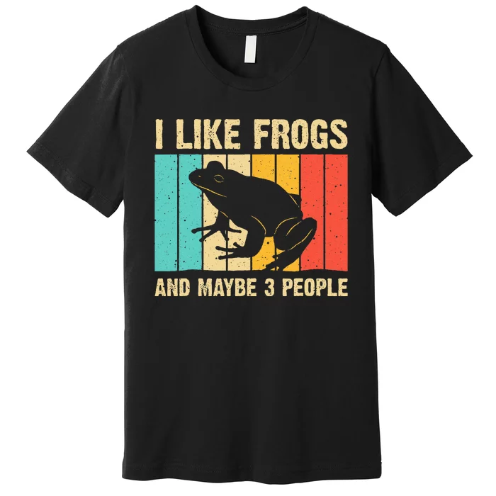 Frog Design For Toad Lover  Amphibian Animals Premium T-Shirt