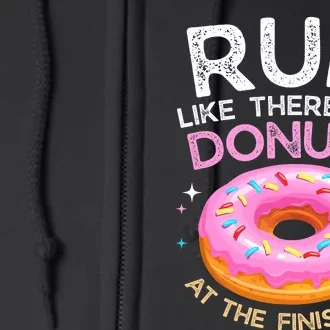 Funny Donut Finish Line Marathon Gift Full Zip Hoodie