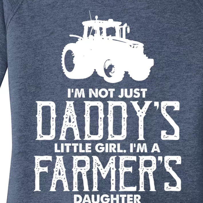 Funny Daddys Farmers Daughter Gift Women's Perfect Tri Tunic Long Sleeve Shirt