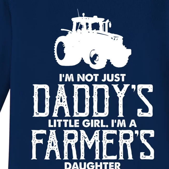 Funny Daddys Farmers Daughter Gift Baby Long Sleeve Bodysuit