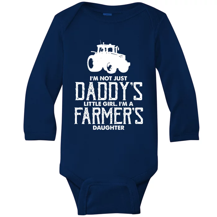 Funny Daddys Farmers Daughter Gift Baby Long Sleeve Bodysuit