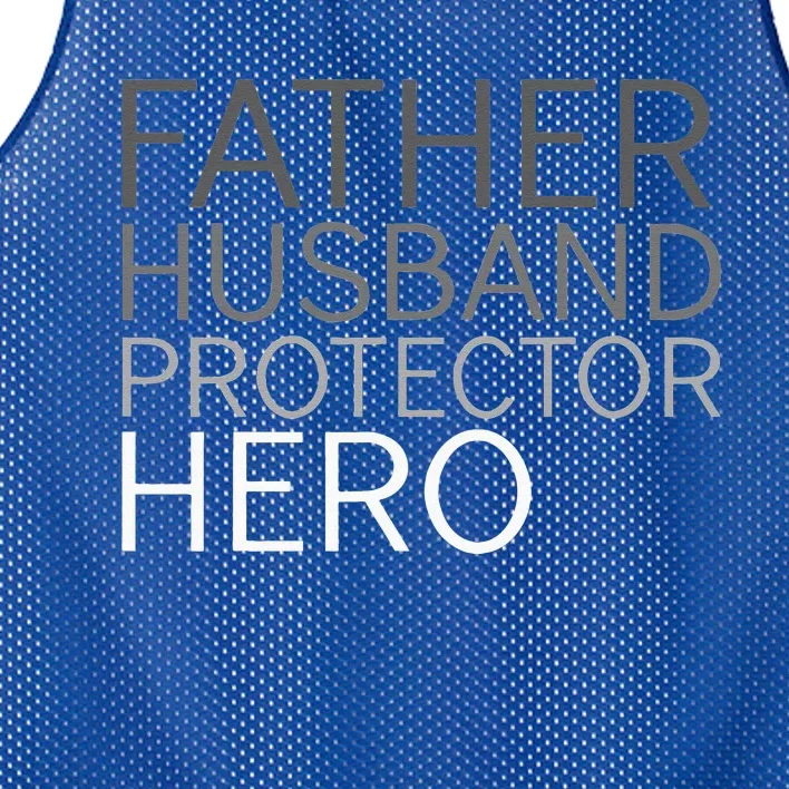 Fathers Day Father Husband Protector Hero Mesh Reversible Basketball Jersey Tank