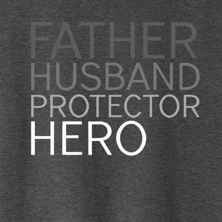 Fathers Day Father Husband Protector Hero Women's Crop Top Tee