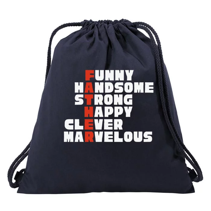 Fathers Day For Father From Son Daughter Or Wife Drawstring Bag