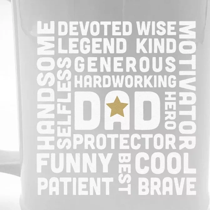 Fathers Day For Dads Worlds Greatest Dad Proud Father Front & Back Beer Stein