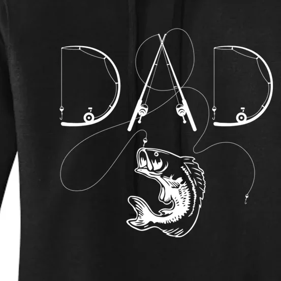 Fisherman Dad Fishing Enthusiast Fish Lover Daddy Father Women's Pullover Hoodie