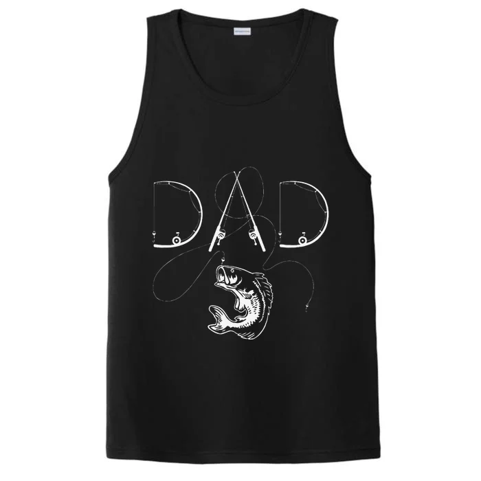 Fisherman Dad Fishing Enthusiast Fish Lover Daddy Father Performance Tank