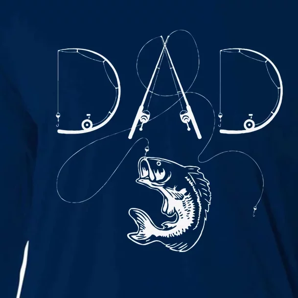 Fisherman Dad Fishing Enthusiast Fish Lover Daddy Father Cooling Performance Long Sleeve Crew