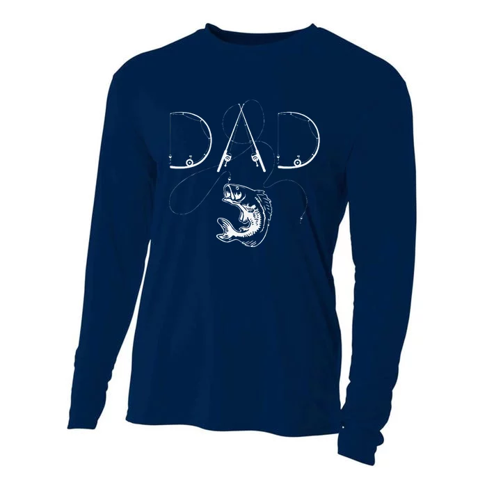 Fisherman Dad Fishing Enthusiast Fish Lover Daddy Father Cooling Performance Long Sleeve Crew