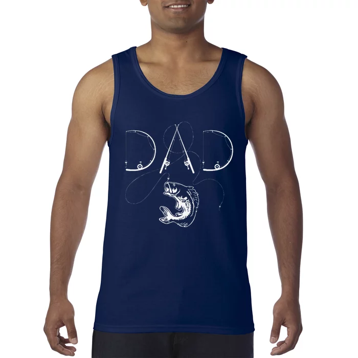 Fisherman Dad Fishing Enthusiast Fish Lover Daddy Father Tank Top