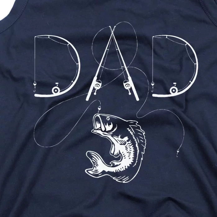 Fisherman Dad Fishing Enthusiast Fish Lover Daddy Father Tank Top