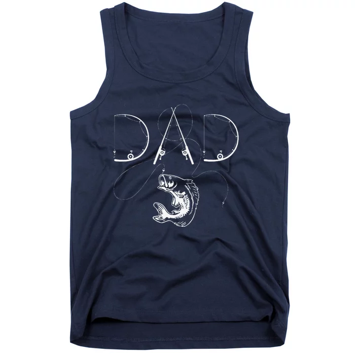 Fisherman Dad Fishing Enthusiast Fish Lover Daddy Father Tank Top