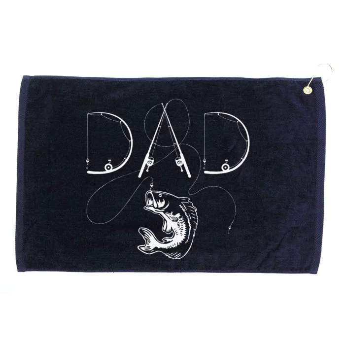 Fisherman Dad Fishing Enthusiast Fish Lover Daddy Father Grommeted Golf Towel