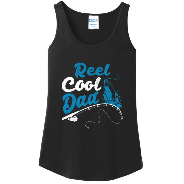 Father's Day Funny Reel Cool Dad Fishing Lover Gift Fishing Dad Ladies Essential Tank