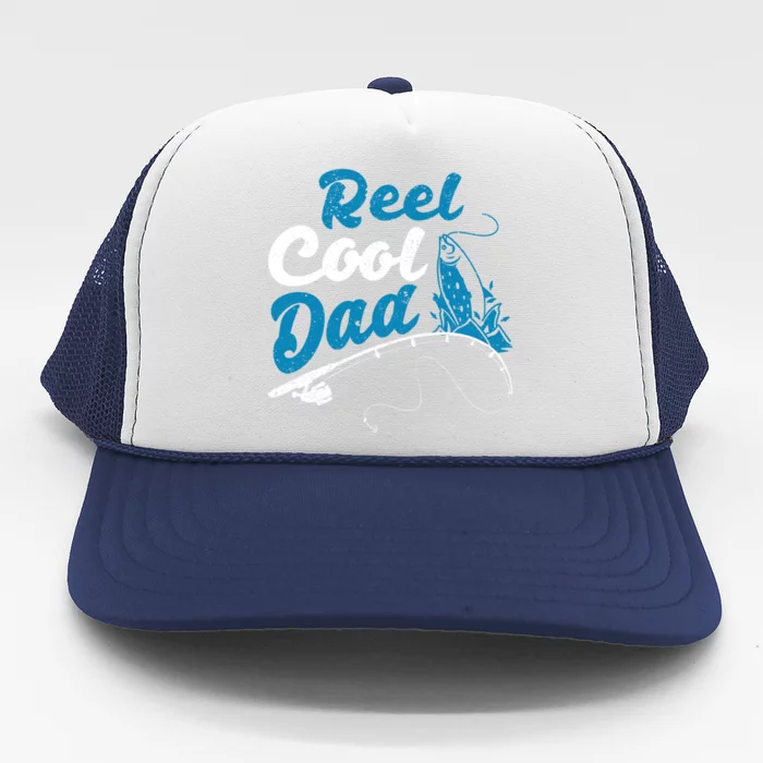 Father's Day Funny Reel Cool Dad Fishing Lover Gift Fishing Dad Trucker Hat