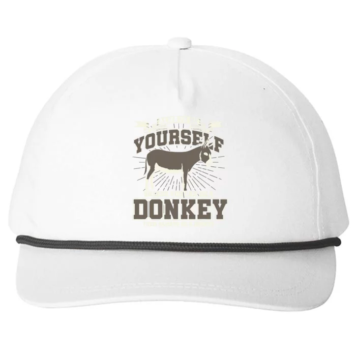 Funny Donkey Snapback Five-Panel Rope Hat