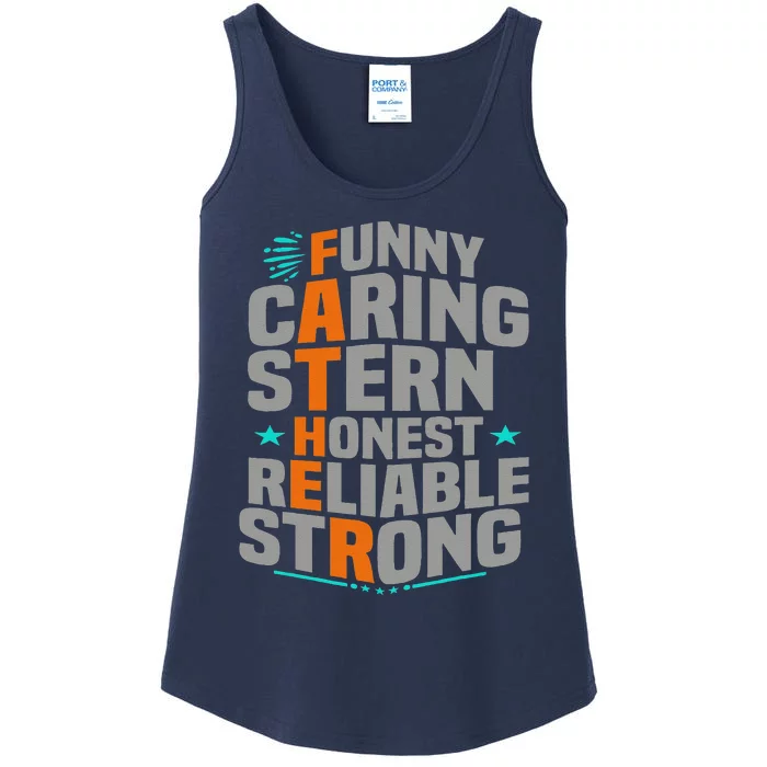 FATHER Dad From Wife Daughter Son Fathers Day Ladies Essential Tank