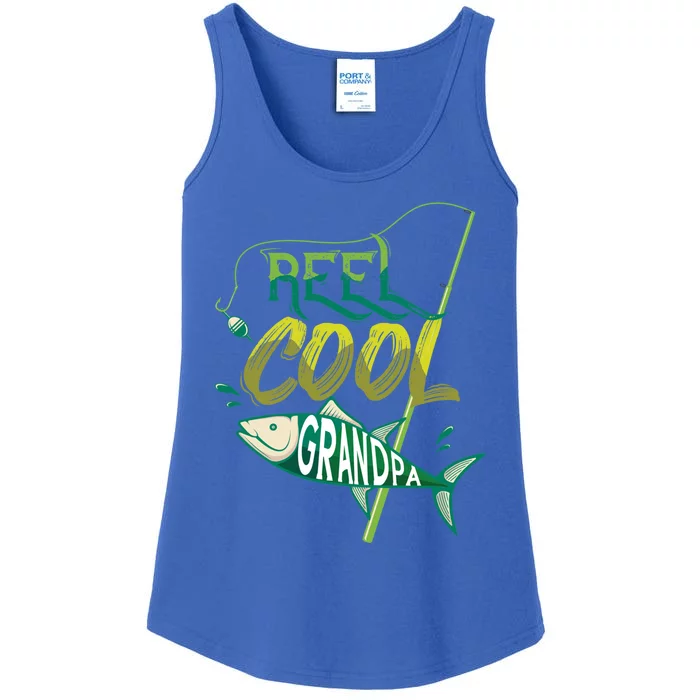 Fathers Day Fishing Lover Dad Gift Reel Cool Grandpa Gift Ladies Essential Tank