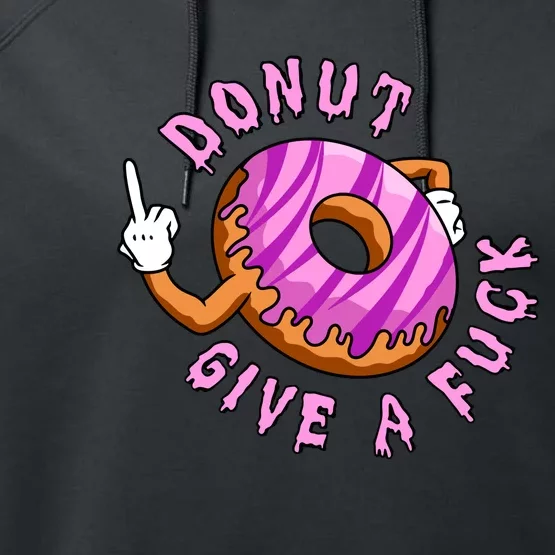 Funny Doughnut Funny Donut Performance Fleece Hoodie