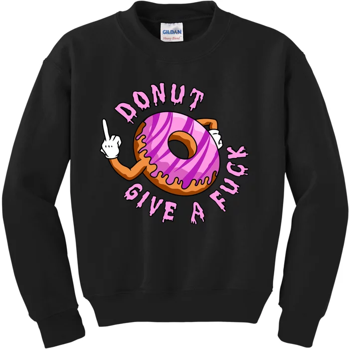 Funny Doughnut Funny Donut Kids Sweatshirt