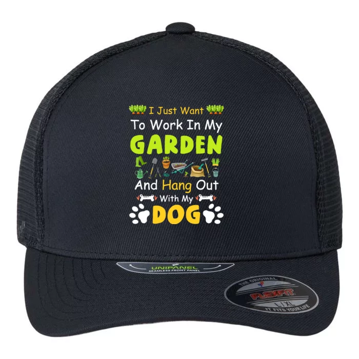 Funny dog For Gardener Garden Gardening dog Lovers Garden Flexfit Unipanel Trucker Cap