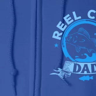 Fathers Day Funny Fisher Reel Cool Dad Fishing Lover Gift Full Zip Hoodie