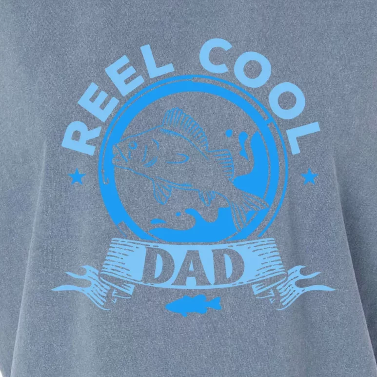 Fathers Day Funny Fisher Reel Cool Dad Fishing Lover Gift Garment-Dyed Women's Muscle Tee