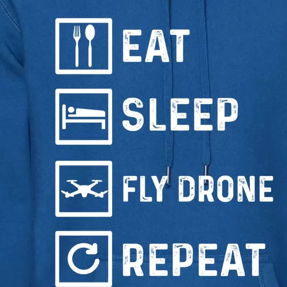 Funny Drone Flying Day Design Drones Pilot Gift Premium Hoodie