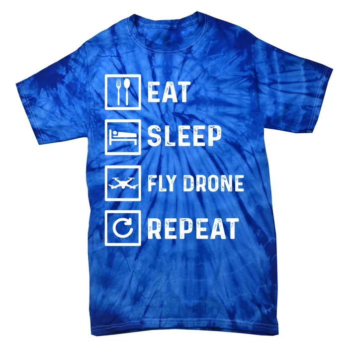 Funny Drone Flying Day Design Drones Pilot Gift Tie-Dye T-Shirt