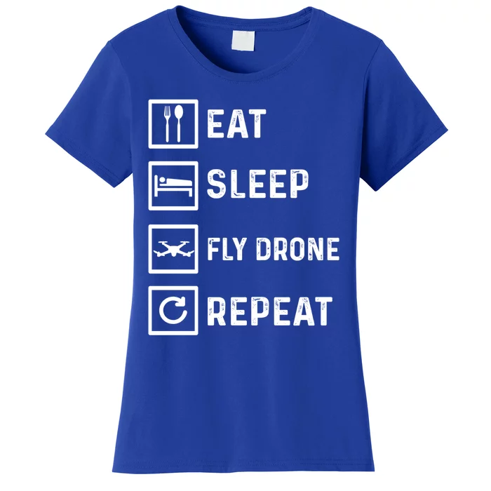 Funny Drone Flying Day Design Drones Pilot Gift Women's T-Shirt