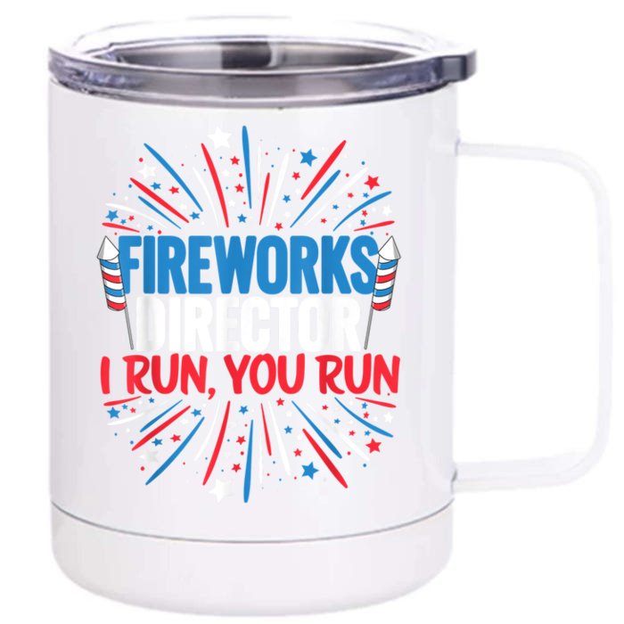 Fireworks Director Gift Funny 4th Of July Firework Director Gift Front & Back 12oz Stainless Steel Tumbler Cup