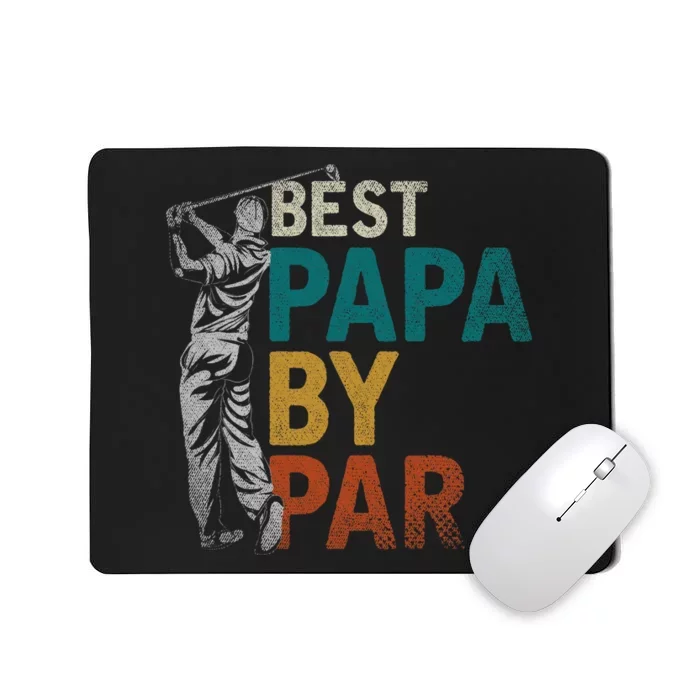 Fathers Day Golfer Dad Golfing Best Papa By Par Funny Golf Mousepad