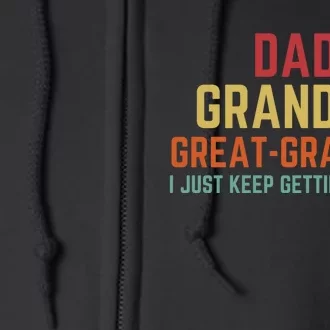 Fathers Day Gift from Grand Dad Grandpa Great Grandpa Full Zip Hoodie