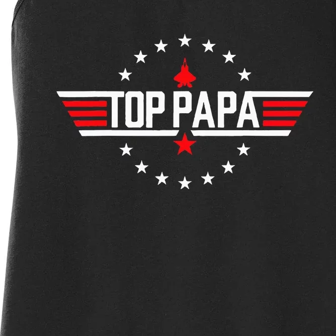 Fathers Day Gift Papa Gift From Grandkids Son Daughter Women's Racerback Tank