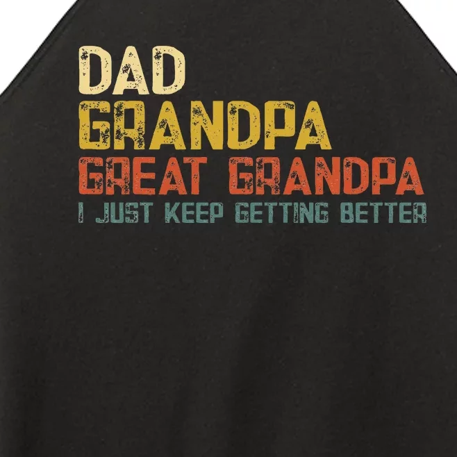 Fathers Day Gift from Grand Dad Grandpa Great Grandpa Women’s Perfect Tri Rocker Tank