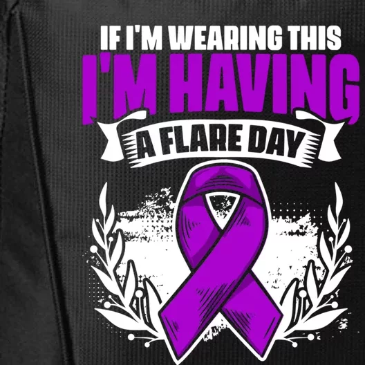 Flare Day Gift Fibro Survivor Warrior Fibromyalgia Awareness Gift City Backpack